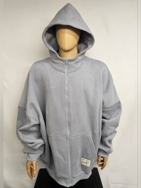 Comfrt Affirmation Vol 9 Full Zip Fleece Hoodie Slate Gray Size 3X-Large
